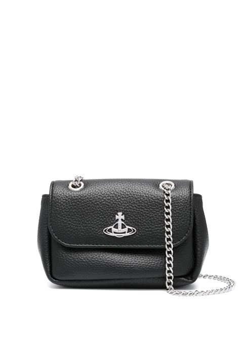 Borsa a spalla con logo in nero Vivienne Westwood - donna VIVIENNE WESTWOOD | 5C01000CWS000DN403